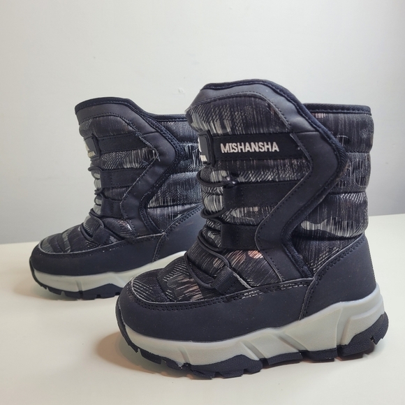 Mishansha Black Waterproof Snowboots Unisex Size 10 Toddlers 27 Euro - Picture 5 of 10